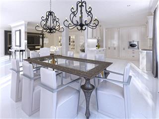 Luxurious Dining Room With Dining Table