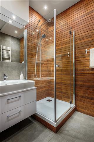 Stylish Wooden Shower