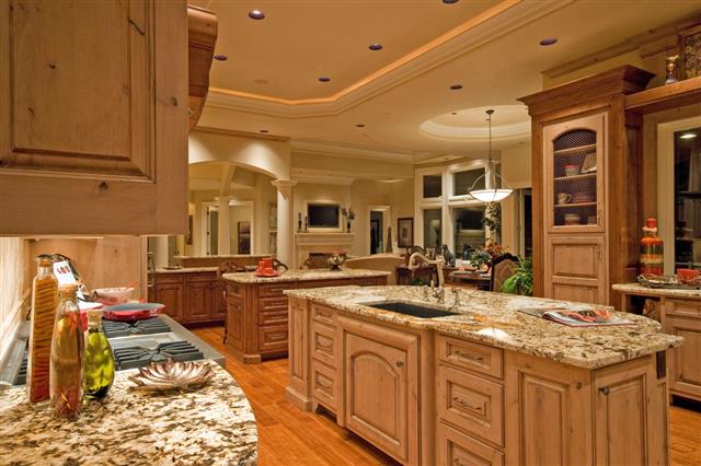 Large Kitchen In Luxury Home