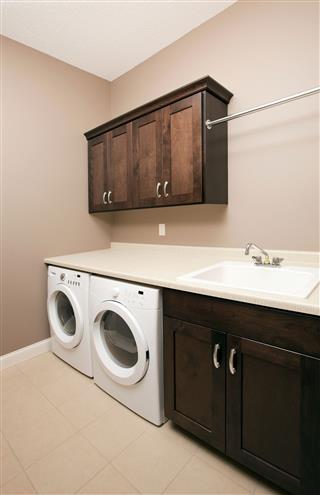 Front Load Washer And Dryer In Laundry Room