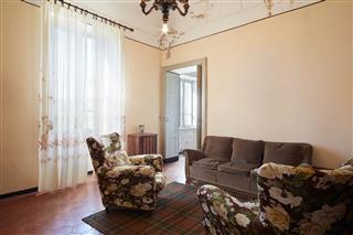 Old Living Room With Sofand Curtains