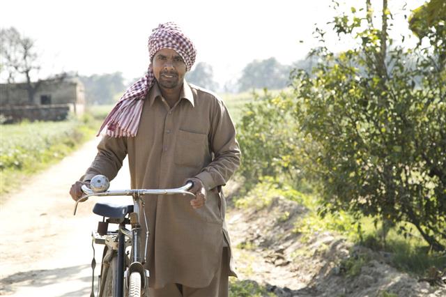 Farmer With Bicycle