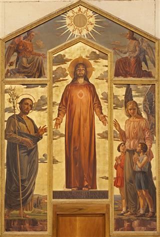 Heart Of Christ Painting Form In San Zeno