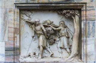 Detail On Milan Cathedral Italy