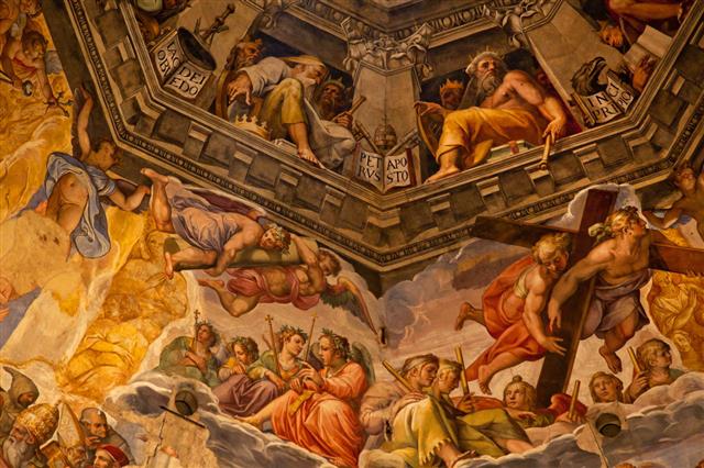Dome Of Vasari Fresco Duomo Cathedral