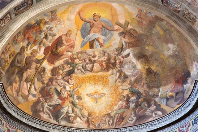 Jesus Christ In The Heaven Fresco