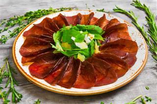 Jerked Beef Meat Carpaccio