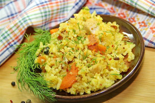 Risotto With Vegetables And Chicken