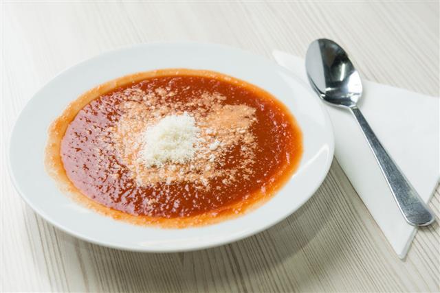 Tomato Soup With Parmesan