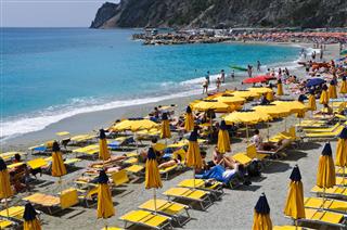 Yellow Chairs On Monterosso Beach