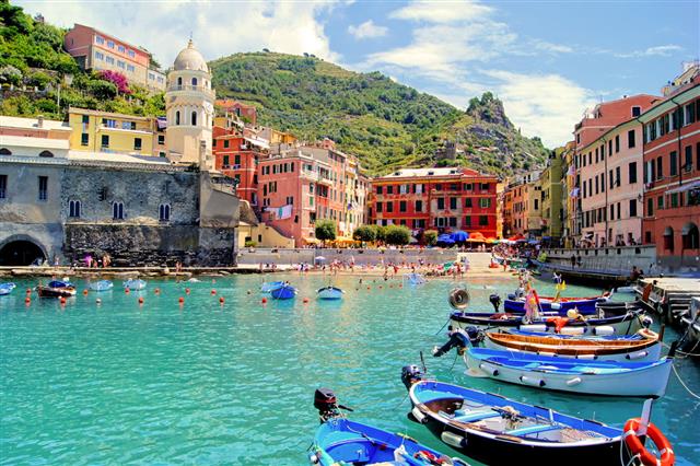 Colorful Harbor Vernazza Cinque Terre Italy