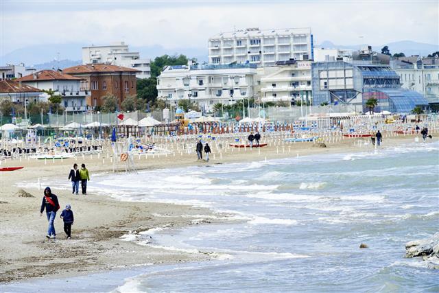 People At Cattolica Beach
