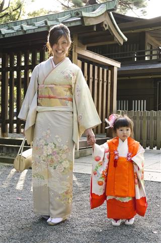 Japanese Mother And Daughter
