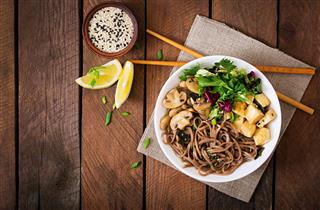 Miso And Soba Noodle Soup