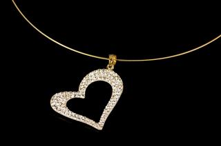 Heart Shaped Gold Pendant