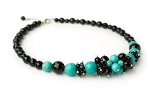 Necklace Of Turquoise And Black Onyx