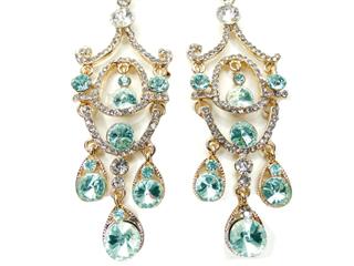 Earrings With Bright Crystals Jewelry