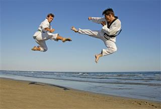 Taekwondo On The Beach