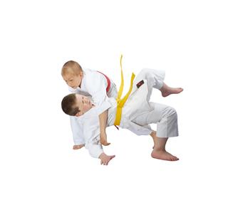 Boys Athletes Train Judo Throws
