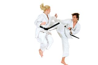 Practicing Karate