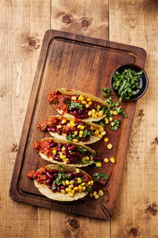 Tacos With Beef Corn And Beans