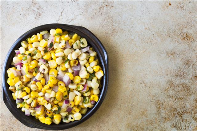 Bowl Of Grilled Corn Salsa