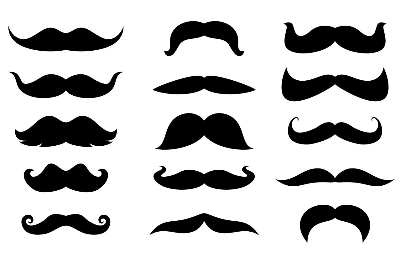 Handlebar mustaches of types How to