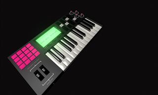 Electronic Midi Synthesizer Control Keyboard