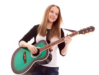 Beautiful Girl With Guitar