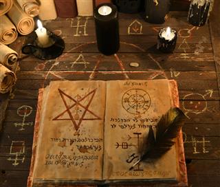 Black Candles And Open Magic Book