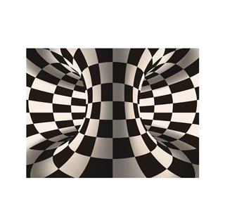 Chess Spiral Optical Illusion