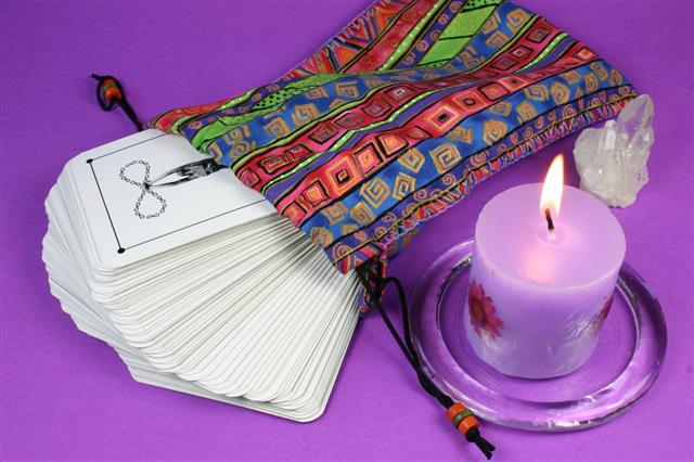Tarot Cards And Candle