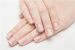 Nails with french manicure