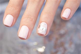 Natural nails, gel polish. Perfect clean manicure with zero cuticle