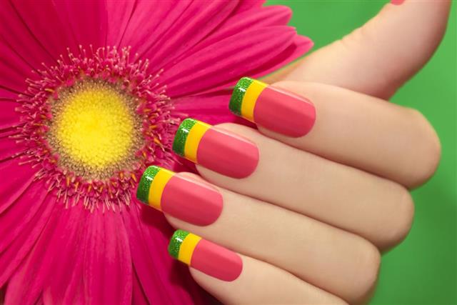 Colored nail Polish