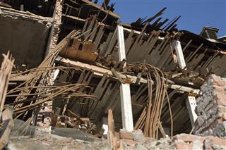 Destruction And Aftermath Of Earthquake