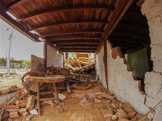 House Destroyed By Earthquake Ecuador