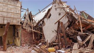 Ecuadorian Village Houses Destroyed By Earthquake