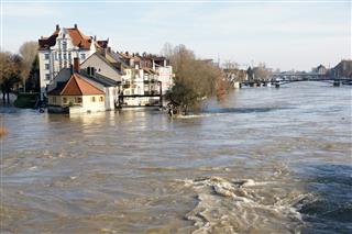 Flood In Regensburg Germany