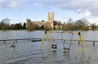 Tewkesbury Abbey Floods Gloucestershire