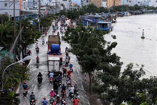 Flooded Street At Ho Chi Minh City