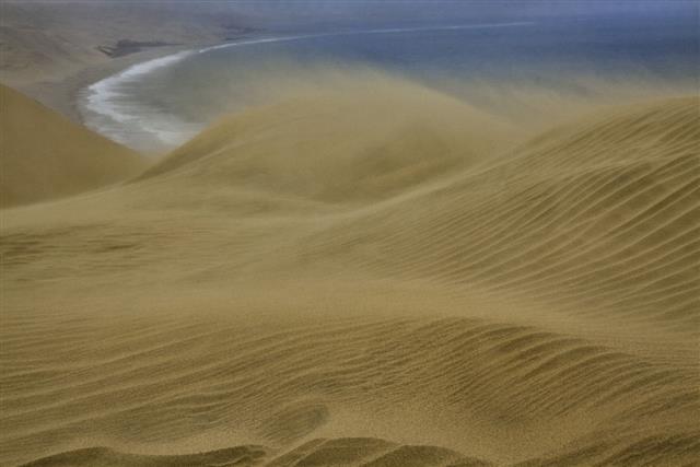 Sand Storm On Skeleton Coast