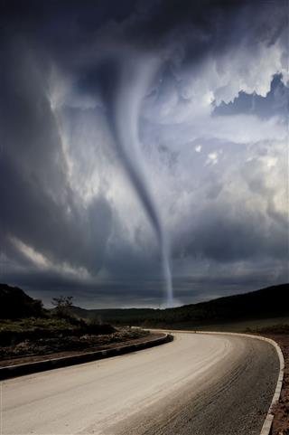 Powerful Tornado And Twister