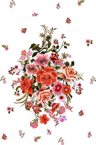 Embroider Flowers Design For Clothing
