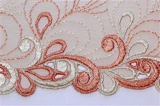 Brown And White Lace Texture Material