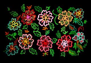 Background Embroidered Flower