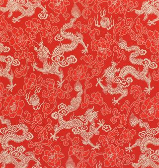 Chinese Dragon Fabric Embroidery