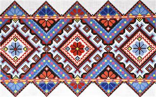 Ukrainian Embroidery Geometric Pattern