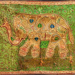 Elephants Embroidery Design