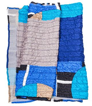 Patchwork Scarf With Geometric Pattern